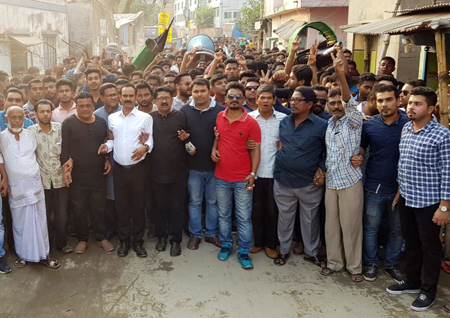 শামীম ওসমানকে সমর্থন জানিয়ে মাসদাইরে সচেতন ছাত্র সমাজের মিছিল