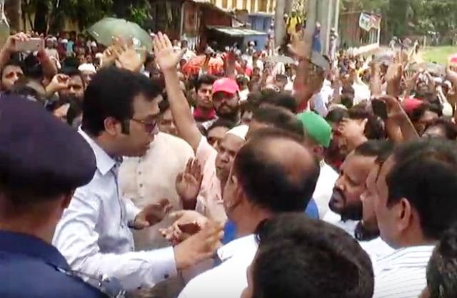 জনসাধারণের প্রতিরোধের মুখে আলীগঞ্জ মাঠ উচ্ছেদ অভিযান স্থগিত