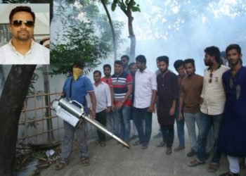 বৃহত্তর মাসদাইরে অয়ন ওসমানের উদ্যোগে ৪র্থ দিনেও ছিটানো হল মশার ঔষধ