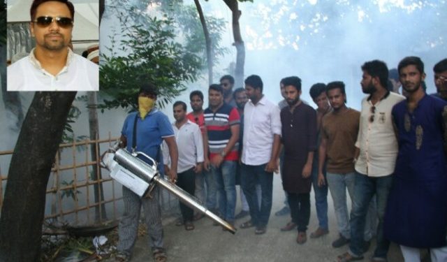 বৃহত্তর মাসদাইরে অয়ন ওসমানের উদ্যোগে ৪র্থ দিনেও ছিটানো হল মশার ঔষধ