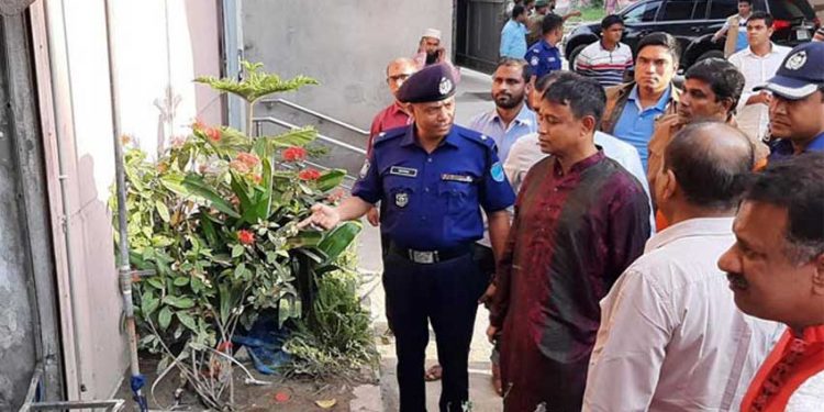 ফতুল্লায় ওইজডমের অগ্নিকান্ডের ঘটনাস্থল পরিদর্শণ