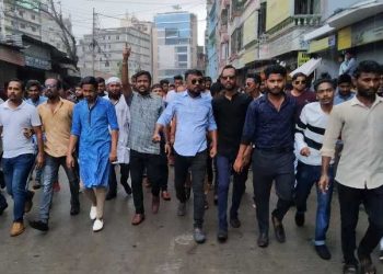 অয়ন ওসমানের নির্দেশে জনসভায় শুভ’র চমকপ্রদ শোডাউন