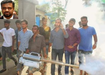 ফতুল্লায় ১৮তম দিনে অয়ন ওসমানের উদ্যোগে মশক নিধণ