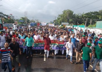 জনসভায় শাহ নিজামের নেতৃত্বে ইতিহাস গড়া বিশাল মিছিল