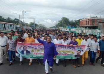 শামীম ওসমানের আয়োজিত জনসভায় সুজনের তাক লাগানো বিশাল মিছিল