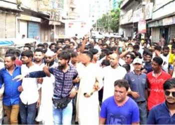 জনসভায় যুবলীগ নেতা নাজমুল হাসান সাজন’র নেতৃত্বে তাক লাগানো বিশাল শো ডাউন