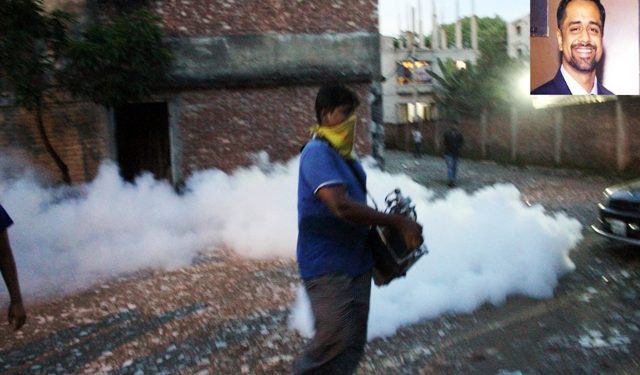 অয়ন ওসমানের উদ্যোগে ৮ নং ওয়ার্ডে ছিটানো হলে মশার ঔষধ