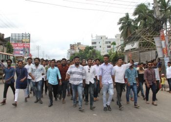 জনসভায় ছাত্রলীগ নেতা প্রান্ত’র বিশাল মিছিল