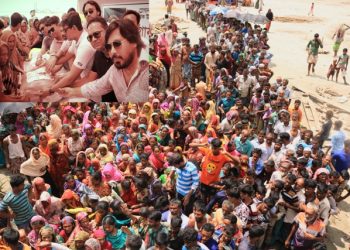 শ্লোগান সংগঠনের ব্যানারে সানির জামালপুরে বর্ন্যাতের মাঝে ত্রান বিতরণ