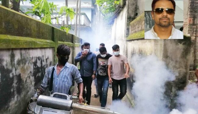 সিদ্ধিরগঞ্জে ১নং ওয়ার্ডে অয়ন ওসমানের উদ্যোগে মশক নিধন