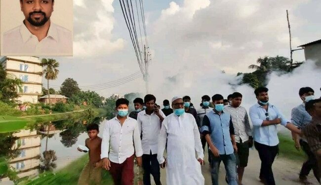 অয়ন ওসমানের উদ্যোগে নাসিকের ২ নং ওয়ার্ডে মশক নিধন