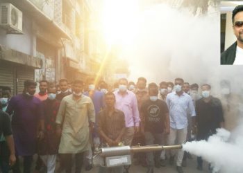 নিতাইগঞ্জে অয়ন ওসমানের উদ্যোগে মশক নিধন কর্মসূচি