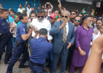 মহানগর যুবদলের প্রতিষ্ঠা বার্ষিকীতে পুলিশী বাঁধা