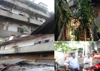 বন্দরে ৪তলা ভবনের বারান্দা ধ্বসে কয়েকটি বাড়িঘরে ব্যাপক ক্ষয় ক্ষতি
