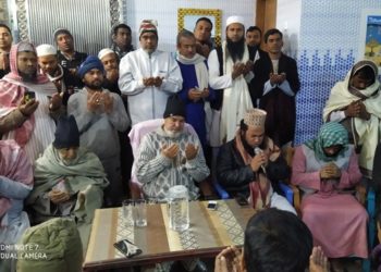 সাইফউল্লাহ বাদল পূনরায় নির্বাচিত হওয়ায় মসজিদ কমিটির উদ্যোগে দোয়া