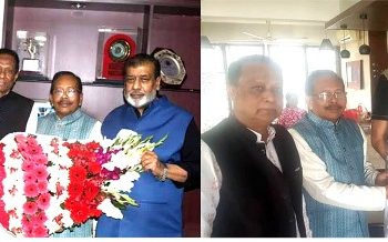 সেলিম ও শামীম ওসমানের সাথে রশিদ-কাজিমের সৌজন্য স্বাক্ষাৎ