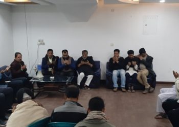 মুছাপুরের সাবেক চেয়ারম্যানের আত্মার মাগফেরাত কামনায় না.গঞ্জ জাপার দোয়া