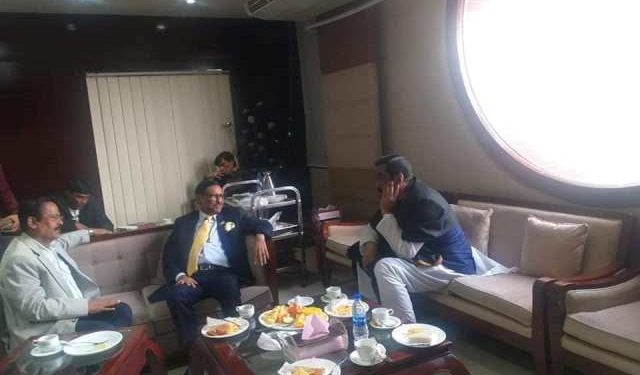 ওবায়েদুল কাদেরের সাথে এমপি শামীম ওসমানের সৌজন্য স্বাক্ষাৎ