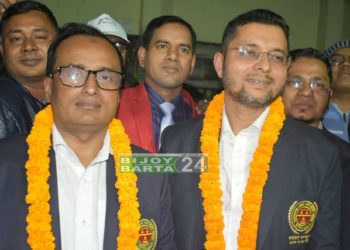 পূর্নাঙ্গ প্যানেল নিয়ে বিজয়ী হলেন মহসীন-মাহবুব প্যানেল