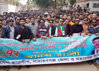 শামীম ওসমান ও অয়ন ওসমানের পক্ষে ঢাকার রাজপথ কম্পিত করলো না:গঞ্জ ছাত্রলীগ