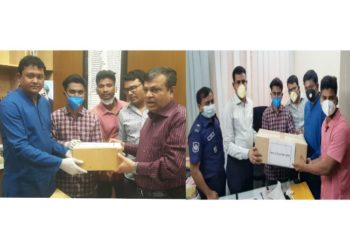 অয়ন ওসমানের পক্ষ থেকে দশ হাজার মাস্ক ও স্যানিটাইজার প্রদান