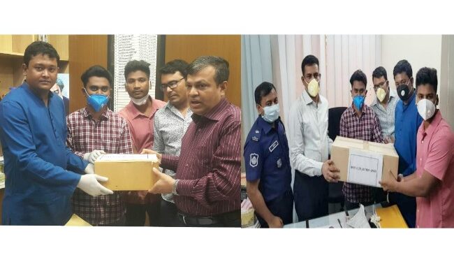 অয়ন ওসমানের পক্ষ থেকে দশ হাজার মাস্ক ও স্যানিটাইজার প্রদান