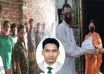 অসহায়দের মাঝে জাকির খানের পক্ষ থেকে বিভিন্ন স্থানে খাবার সামগ্রী বিতরণ