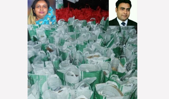 মেয়র আইভীর নির্দেশে ৩০০ পরিবারকে লিপু’র খাদ্য সামগ্রী উপহার বিতরণ