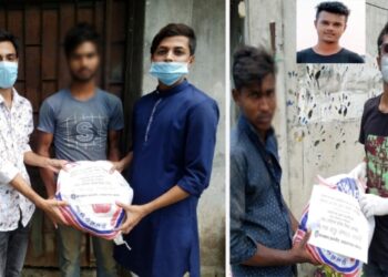 দেলপাড়ায় ছাত্রলীগ নেতা প্রান্ত’র উদ্যোগে খাদ্য সামগ্রী বিতরণ