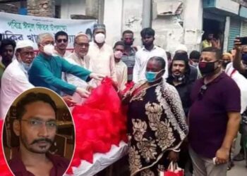 দেওভোগে জাকির খানের উদ্যোগে ৫ শতাধিক পরিবারের মাঝে ঈদ উপহার বিতরণ