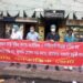 গণপরিবহনে ভাড়া বৃদ্ধির প্রতিবাদে বাম গণতান্ত্রিক জোটের মানববন্ধন
