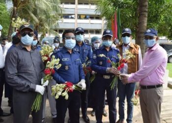 করোনা জয়ী ১০১ পুলিশ সদস্যকে সংবর্ধনা দিলেন জেলা পুলিশ