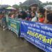 বন্দরে শীতলক্ষা সেতুর নিচ দিয়ে সড়ক বহাল রাখার দাবিতে ফরাজিকান্দা এলাকাবাসীর মানববন্ধন