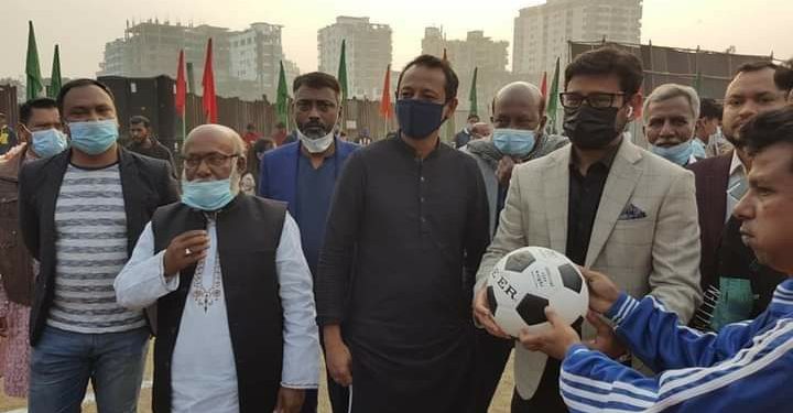 আরজিয়ান ওসমান চ্যালেঞ্জ কাপ ফুটবল টুর্নামেন্ট’র উদ্বোধন করলেন অয়ন ওসমান