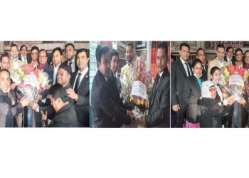 আইনজীবী সমিতির নব নির্বাচিত সভাপতি-সেক্রেটারীকে ১৮ ব্যাচ এর ফুলের শুভেচ্ছা