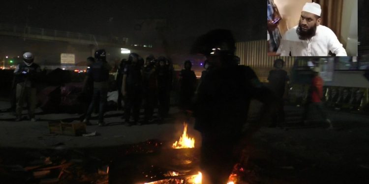 সোনারগায়ে মামুনুল হক অবরুদ্ধের ঘটনায় যানবাহন ও আওয়ামীলীগ ভাংচুর