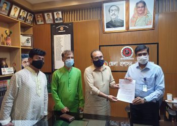 তিন দফা দাবীতে প্রধানমন্ত্রী  বরাবর ট্রাক শ্রমিক ইউনিয়নের স্মারকলিপি