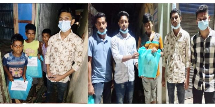 অয়ন ওসমানের পক্ষে অসহায়দের ঈদবস্ত্র উপহার দিলেন ছাত্রলীগ নেতা নির্ঝর