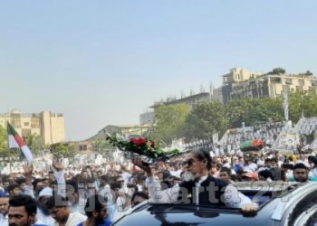 কাশিপুরে নৌকার পক্ষে সাইফউল্লাহ বাদলের গণমিছিলে জনতার ঢল