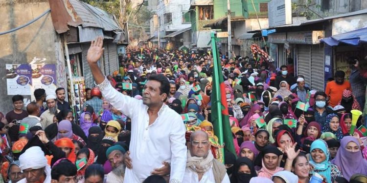 বিজয়ের ৫০ বছর পূর্তিতে আব্দুল করিম বাবুর বিশাল বিজয় মিছিল