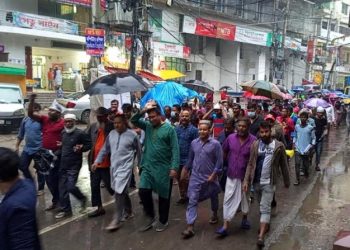 ১৫ নং ওয়ার্ডে অসিত বরণ বিশ্বাসের গণসংযোগ