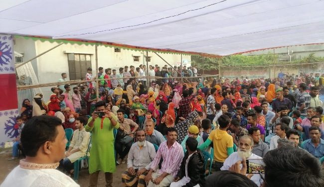 ৮ নং কাউন্সির প্রার্থী মহসিন ভূইয়ার উঠান বৈঠক জনসভায় পরিনত