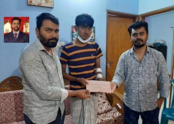 কিডনী রোগে আক্রান্ত রোগীর চিকিৎসার আর্থিক সহায়তায় অয়ন ওসমানের অনুদান