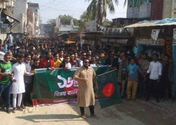 কুতুবপুরে স্বপ্নীলের নেতৃত্বে বিশাল বিজয় মিছিল