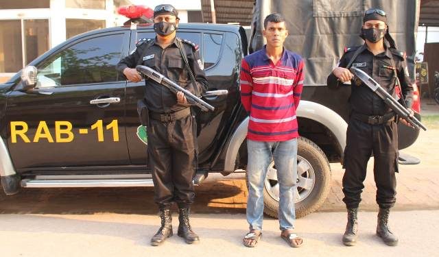 র‌্যাব-১১’র অভিযানে গাঁজা সহ গ্রেফতার ১