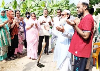 জামতলায় সড়ক সংস্কার কাজের উদ্বোধন করলেন কাউন্সিলর বিন্নি