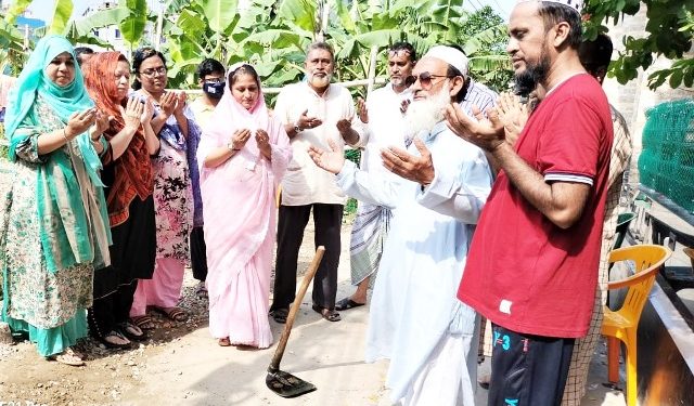 জামতলায় সড়ক সংস্কার কাজের উদ্বোধন করলেন কাউন্সিলর বিন্নি