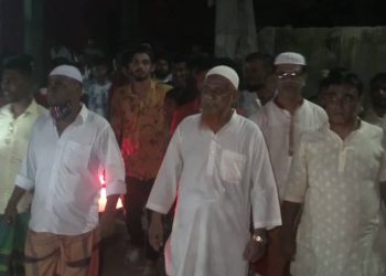 সংঘর্ষে নিহত শাওন ‍যুবকর্মী দাবি করে বক্তাবলী আওয়ামীলীগের বিক্ষোভ