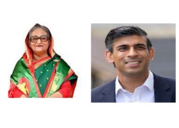 যুক্তরাজ্যের নয়া প্রধানমন্ত্রী ঋষি সুনাককে প্রধানমন্ত্রী শেখ হাসিনার অভিনন্দন