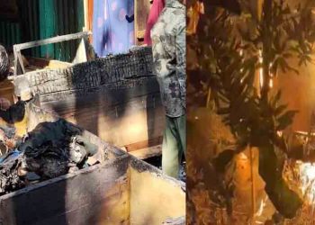 বন্দরে ৩ দিনমজুরের বসতঘর আগুনে পুড়ে ছাই